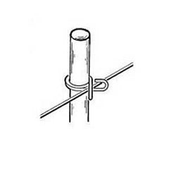 Parmak 764 Rod Post, 54 in OAH, Fiberglass, Gray