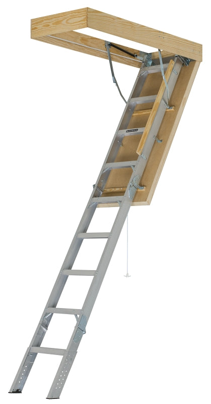 Louisville AEE2510 Energy Efficient Attic Ladder, 7 ft x 7 in to 10 ft x 3 in H Ceiling, 25-1/2 x 54 in Ceiling Opening