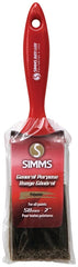 Simms 1300-50 Paint Brush, 2 in W, Flat Brush, 2-1/2 in L Bristle, Polyester Bristle