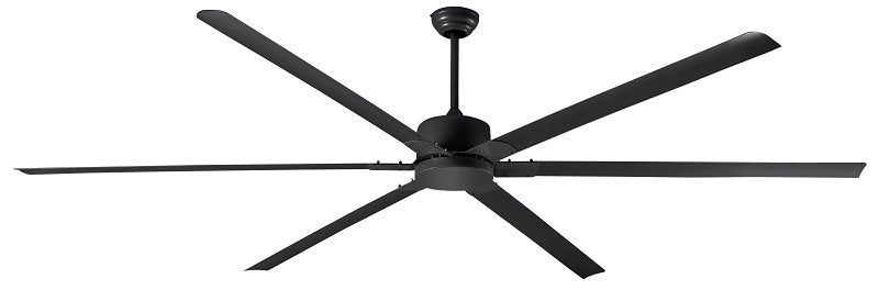 CEIL FAN 6BLD DOWNROD BLK 96IN