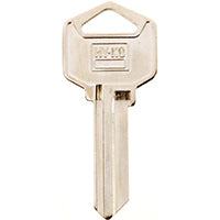 Hy-Ko 11010EZ1 Key Blank, Brass, Nickel, For: LSDA Cabinet, House Locks and Padlocks, EZ1 Key Number