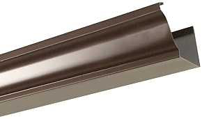Amerimax 2400619120 Gutter, 10 ft L, 5 in W, 0.185 Thick Material, Aluminum, Brown