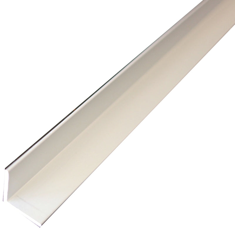 M-D 61192 Angle Stock, 1-1/2 in L Leg, 72 in L, 1/8 in Thick, Aluminum, Mill