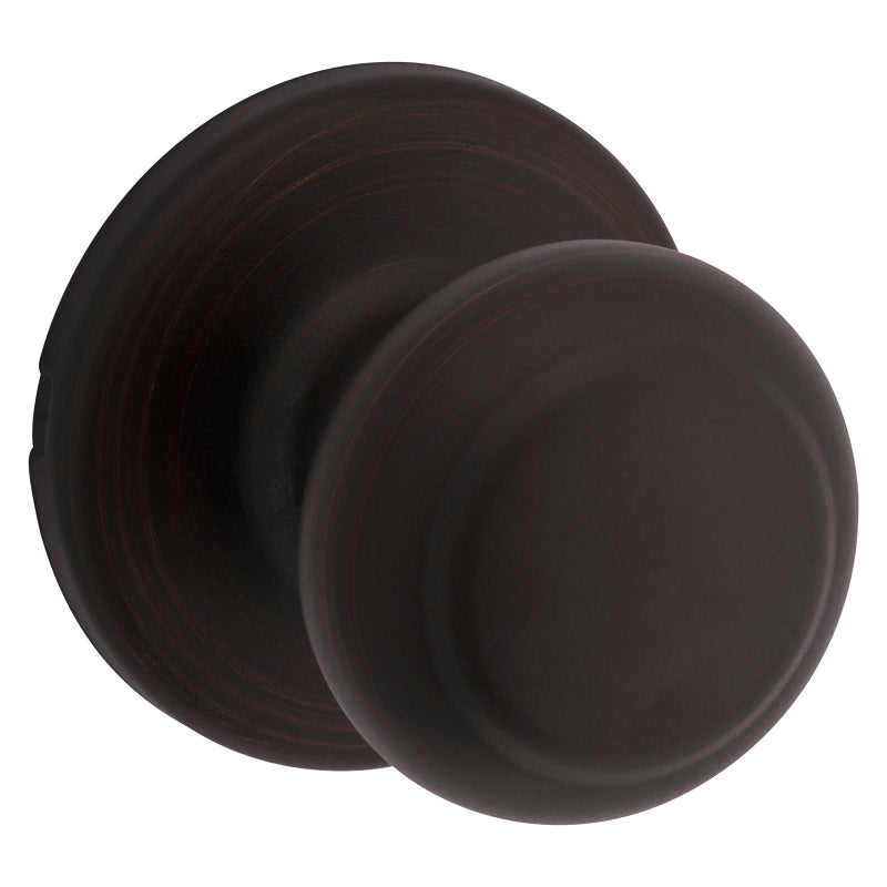 Kwikset 200CV 11P RCAL RC Passage Door Lockset, Knob Handle, Venetian Bronze, 1-3/8 to 1-3/4 in Thick Door