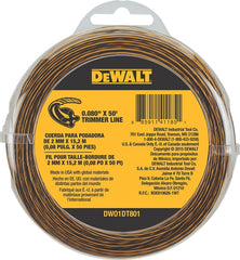 DeWALT DWO1DT801 Trimmer Line, 0.080 in Dia, 50 ft L, Yellow