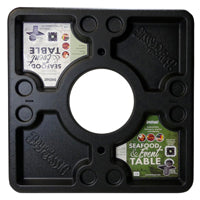 Bayou Classic 300-444 Seafood/Event Table, 40-1/2 in W, 40-1/2 in D, Square Table, ABS Table, Black Table