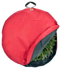 Treekeeper SB-10154 Wreath Storage Cover, 30 in, 30 in Capacity, Polyester, Red