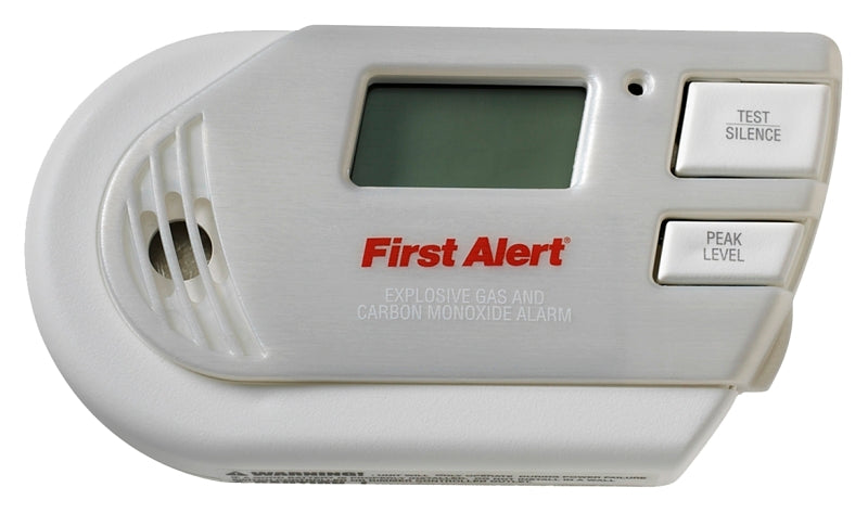 First Alert 1039760 Explosive Gas/Carbon Monoxide Alarm, Digital Display, 85 dB, Alarm: Audio, Electrochemical Sensor