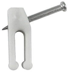 AmerTac TM1020NAFW Cable Staple Nail, Plastic, White