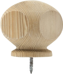 Waddell 112 Post Top, 3-1/2 in Dia, 3-1/4 in H, Contemporary, Pine