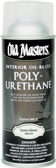 Old Masters 49510 Interior Polyurethane, Semi-Gloss, Liquid, Clear, 13 oz, Aerosol Can