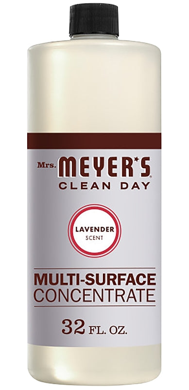 Mrs. Meyer's Clean Day 11440 Cleaner Concentrate, 32 oz Bottle, Liquid, Lavender