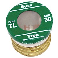 Bussmann TL-30 Plug Fuse, 30 A, 125 V, 10 kA Interrupt, Plastic Body, Time Delay Fuse, Low Voltage