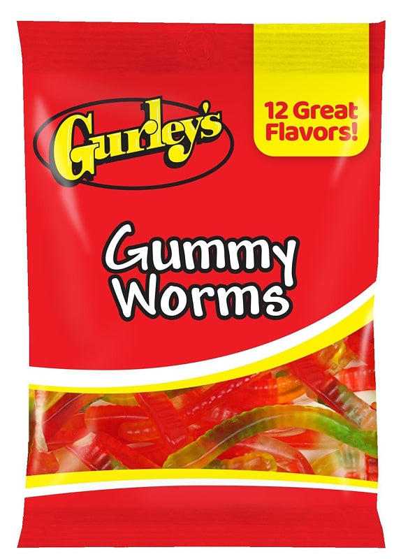 Gurley's 743788 Candy, Gummy, Gummy Worms Flavor, 5.75 oz