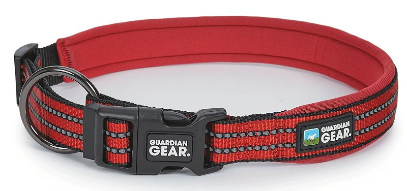Guardian Gear ZA0006 12 83 Dog Collar, O-Ring Link, 12 to 83 in L Collar, Nylon, True Red