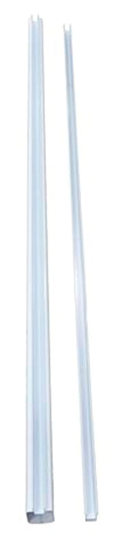 TBR-8-0W RAIL TOP/BTM WHT 8FT