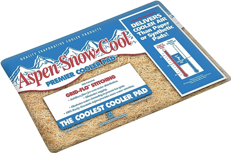 PPS PIP7 Cooler Pad, Premier, Fiber, Natural Wood, For: Evaporative Cooler Purge Systems