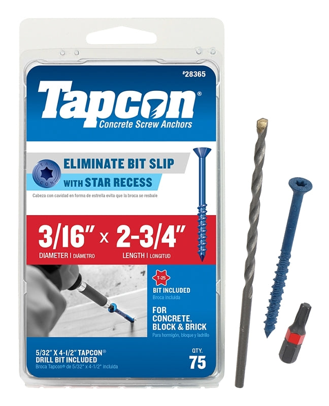 SCREW MASONRY PH 3/16X2-3/4