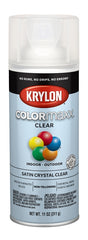Krylon K05562007 Enamel Spray Paint, Satin, Crystal Clear, 11 oz, Can