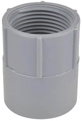 Carlon E942DR-CTN Conduit Adapter, 1/2 in Female, 1-7/64 in Dia, 1-9/16 in L, PVC, Gray