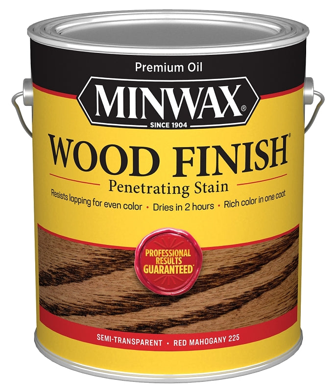 Minwax Wood Finish 71007000 Wood Stain, Red Mahogany, Liquid, 1 gal, Can