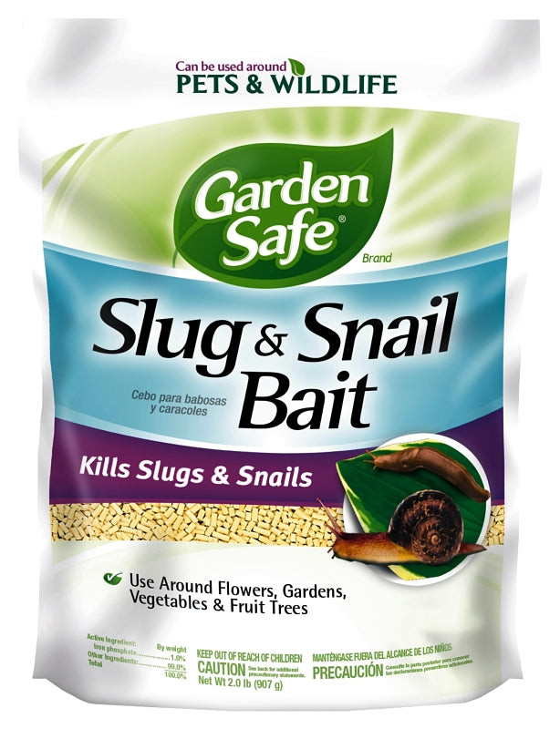 Garden Safe 4536 Slug and Snail Bait, Solid, 2 lb