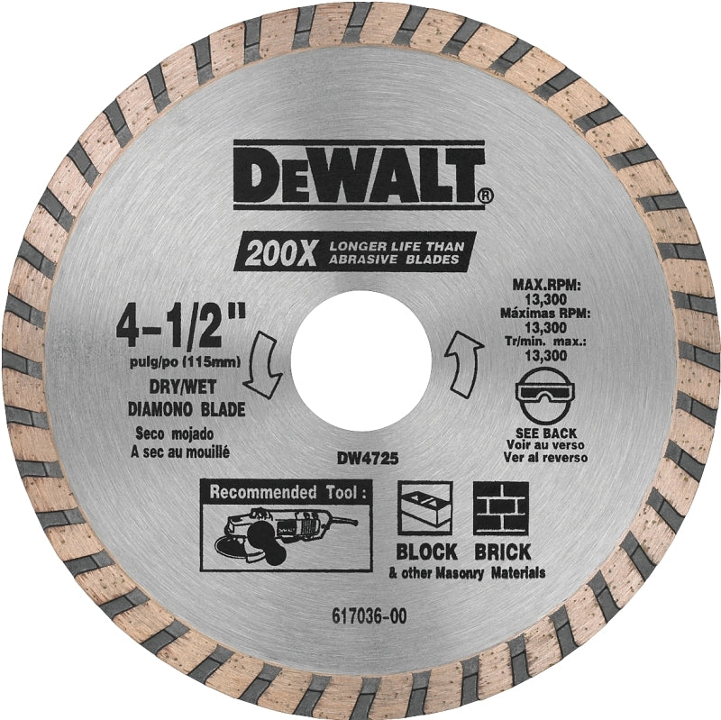 DW4725 BLADE MASONRY HP 4-1/2