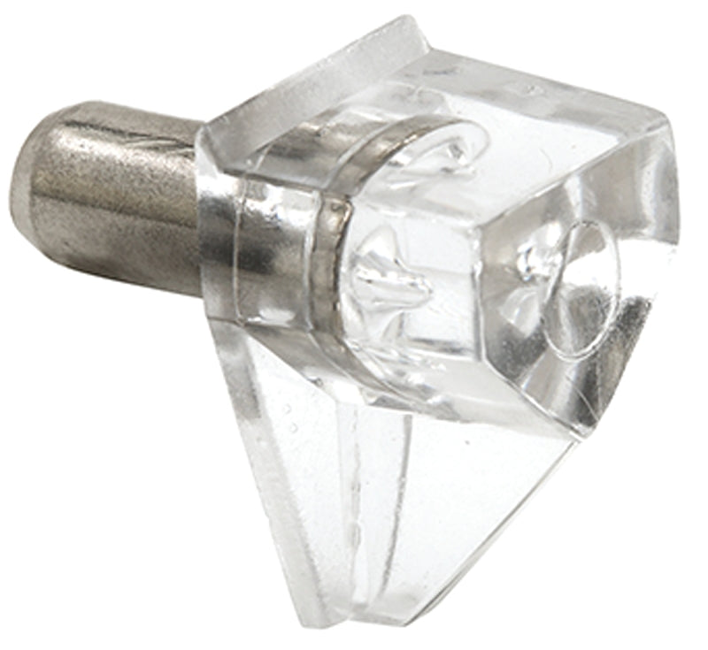 Prime-Line 959-8814 Shelf Support Peg 15 lb, Metal/Plastic, Clear