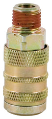 Bostitch IC-14M Hose Coupler, 1/4 x 1/4 in, MNPT, Steel, Plated