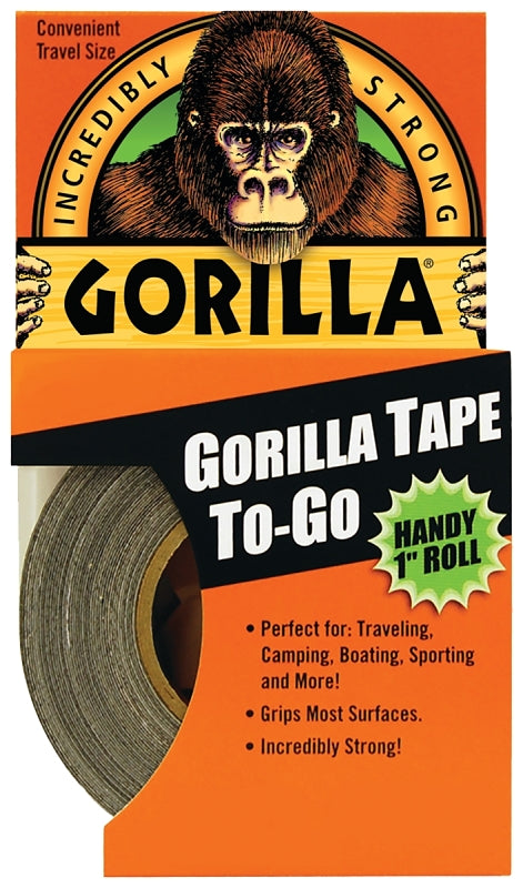 Gorilla 6100109 Duct Tape, 30 yd L, 1 in W, Black