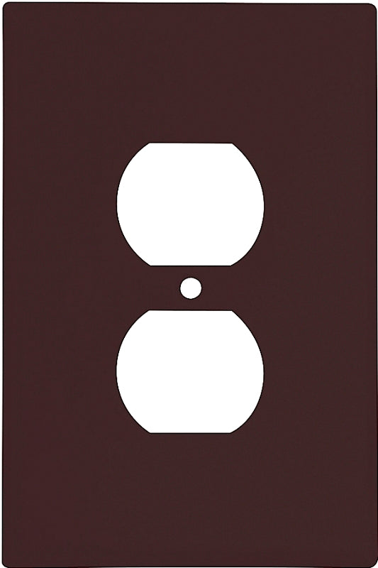 Eaton Wiring Devices 2142B-BOX Receptacle Wallplate, 5-1/4 in L, 3-1/2 in W, 1 -Gang, Thermoset, Brown, High-Gloss