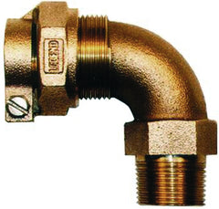 Anderson Metals 9691212CTSLFBAG Elbow, 3/4 in, MIP x CTS, 90 deg Angle, Bronze