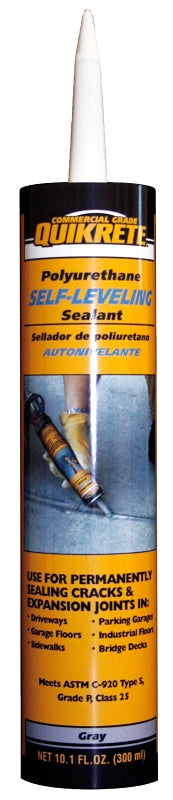 Quikrete 866012 Self-Leveling Sealant, Gray, 7 to 14 hr Curing, 40 to 85 deg F, 300 mL Tube