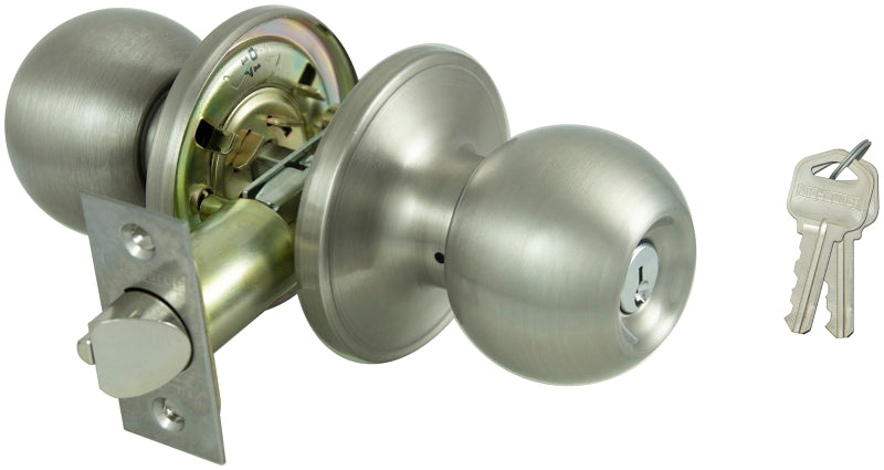 ProSource Entry Knob Lockset, Series T3 Satin