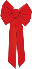 Holidaytrims 7347 Outdoor Bow, 1 in H, Velvet, Red