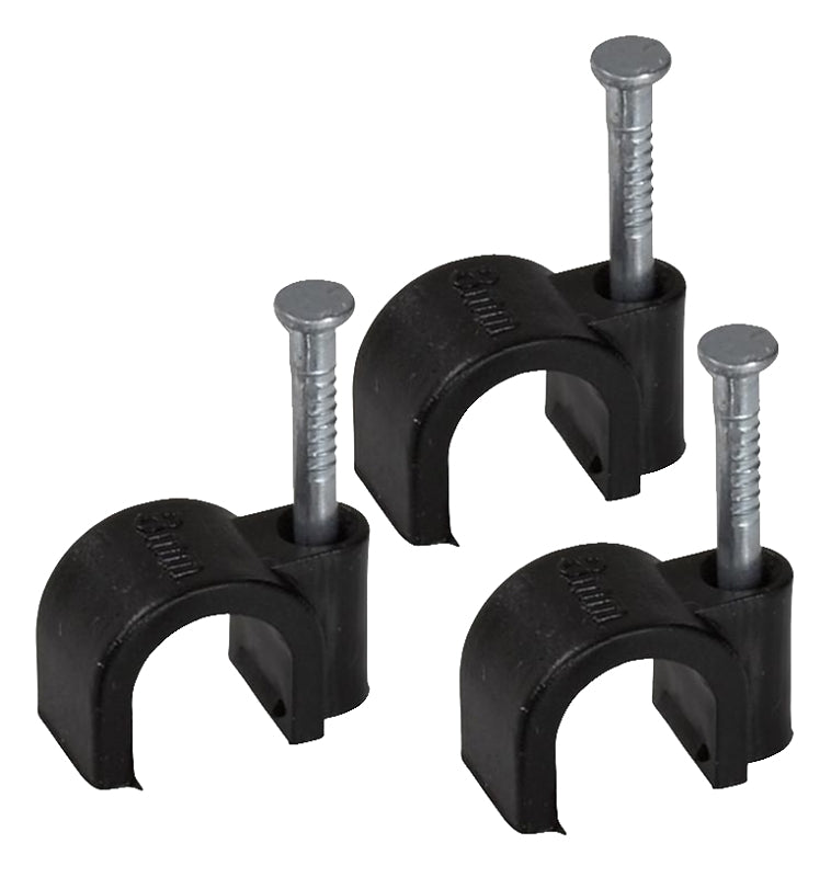 AmerTac VM1020NAB Coax Clip, Plastic, Black