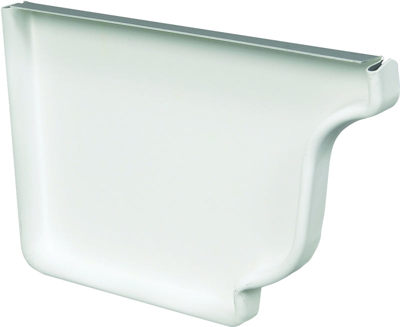 Amerimax 27005 Gutter End Cap, 5 in L, Polypropylene, White