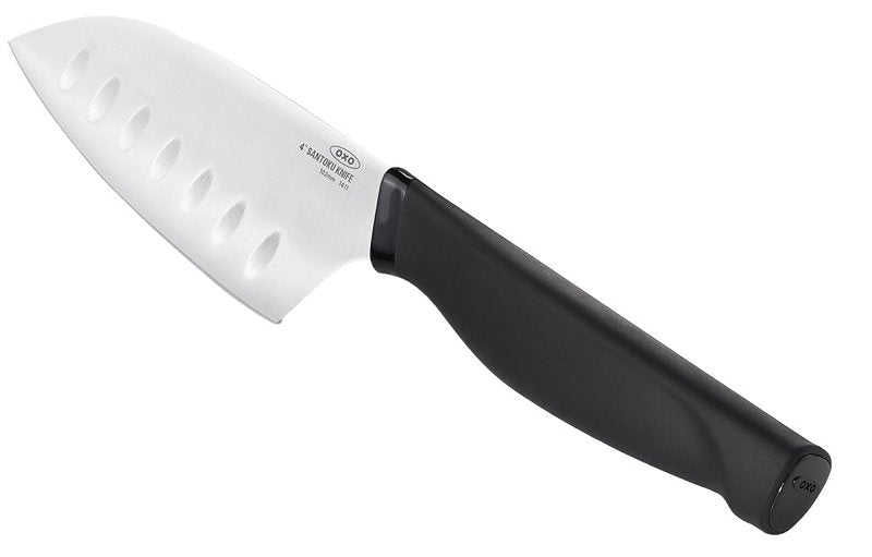 Good Grips 23081 Mini Santoku Knife, 4 in L Blade, Stainless Steel Blade