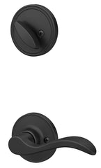 Schlage J Series JH59 SEV 622 LH Combination Lockset, Mechanical Lock, Lever Handle, Wave Design, Matte Black, Yes