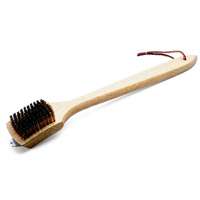 Weber 6276 Grill Brush, 2-1/4 in W Brush, Stainless Steel Bristle, Bamboo Handle, 18 in L