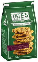 Tate's Bake Shop 1001026 Cookies, Oatmeal Raisin, 7 oz, Bag