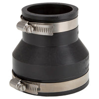 ProSource FC56-32 Coupling, 3 x 2 in, Cast Iron, Plastic and Steel Drain Pipes, PVC, Black