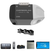Chamberlain C3000 1/2 HP Battery Backup Smart Chain Drive Garage Door Opener with 1-Bulb Lighting