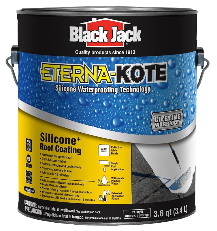 Black Jack ETERNA-KOTE 5576-1-20 Roof Coating, White, 1 gal, Liquid