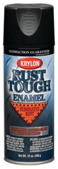 Krylon Rust Tough K09203007 Rust Preventative Spray Paint, Semi-Flat, Black, 12 oz, Can