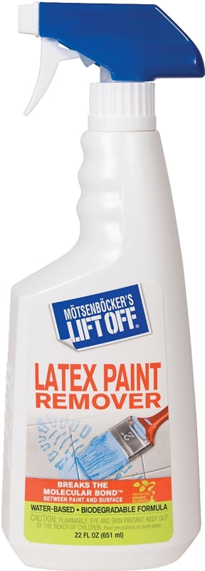 Motsenbocker's Lift Off 413-01 Latex Paint Remover, Liquid, Mild, Clear, 22 oz, Bottle
