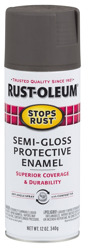 Stops Rust 7754830 Rust Preventative Spray Paint, Semi-Gloss, Anodized Bronze, 12 oz, Can
