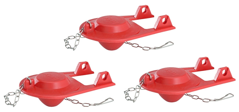 Korky 2001TP Toilet Flapper, Rubber, Red