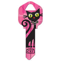 Hy-Ko 16010KW1-22 Key Blank, Cat, Brass, Nickel, For: Kwikset KW1 Keyways, KW1-22 Key Number