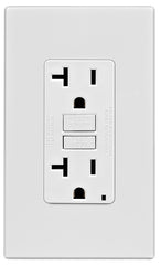 Leviton C32-GFNT2-0PW GFCI Duplex Receptacle, 2 -Pole, 20 A, 125 V, Back, Side Wiring, NEMA: 5-20R, White